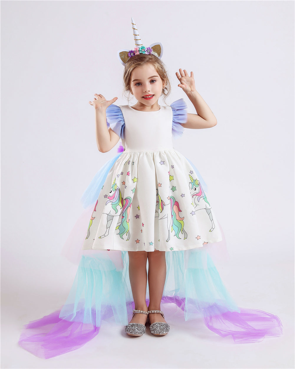 party city unicorn dress Girls' Unicorn Academy Sophia Mendoza Costume